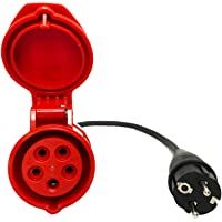 Adaptador prémium de enchufe Schuko de 16 A a enchufe CEE de 16 – 32 A (enchufe Schuko de 16 A a CEE)